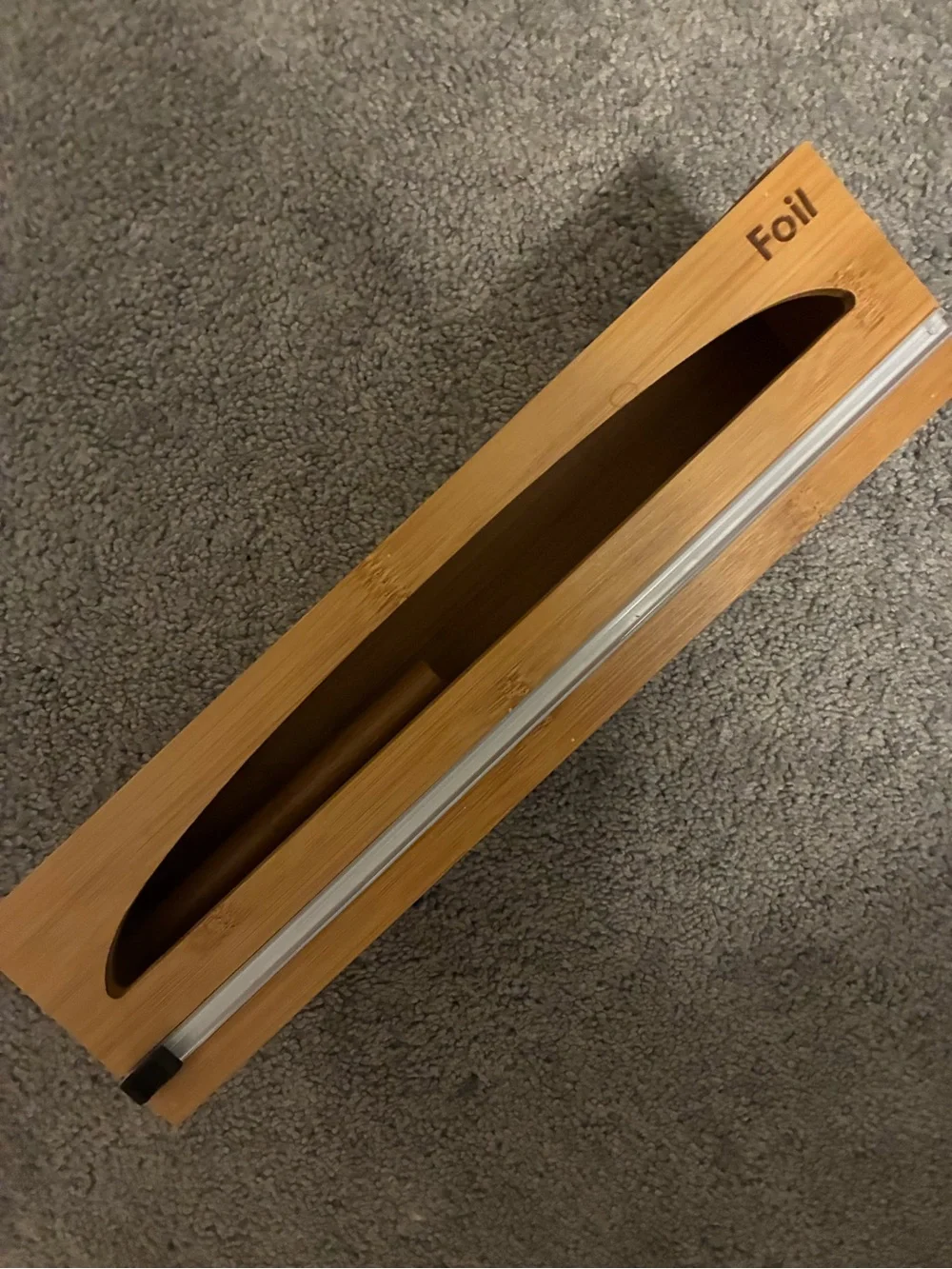 Wooden Foil Holder with Foil Cutter, Drawer organizer
